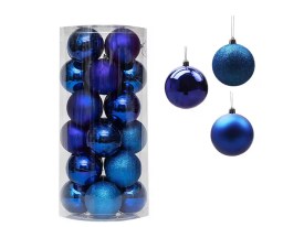 Pack 24 esferas Navidad medianas 3-5cm AZUL